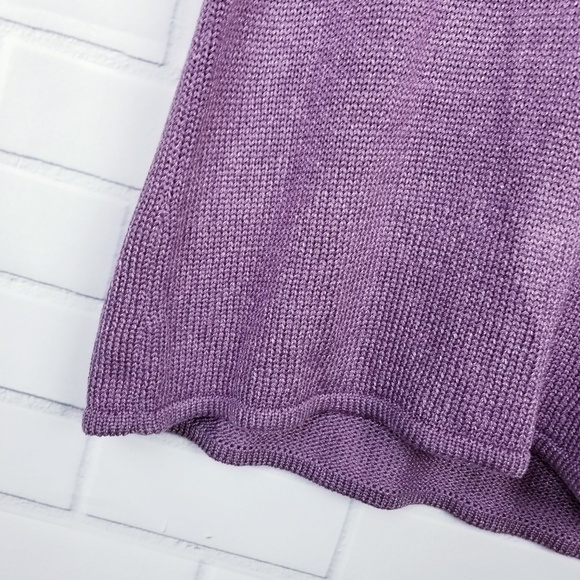 Chadwicks Mock Neck Knit Purple Tank Top PXL - Picture 4 of 6